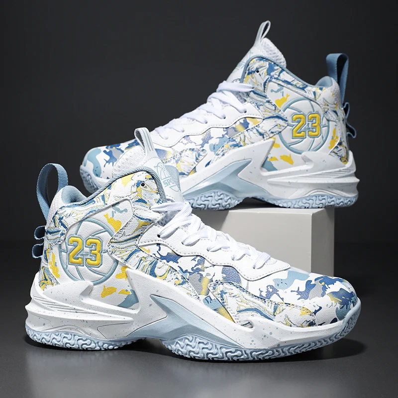 

New Men's Basketball Shoes Breathable and Comfortable Sports Shoes Women's Training Sports Basketball Shoes Size 36-45