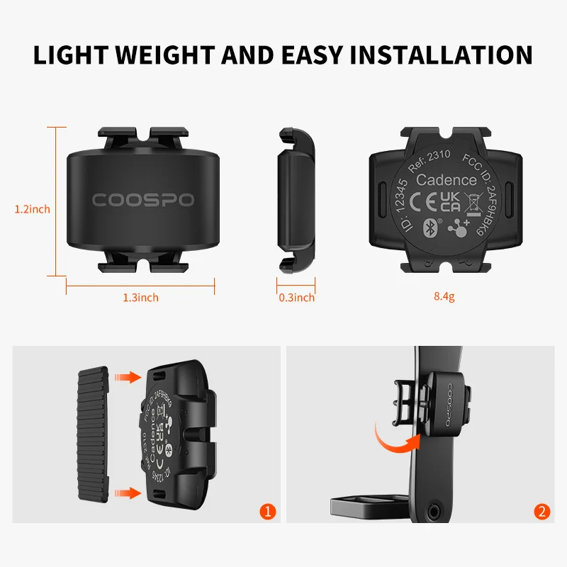Coospo-Garmin用のケイデンススピードセンサー,デュアル