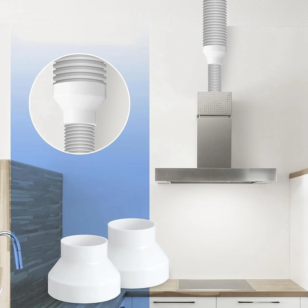 Ventilation Duct Pipe Adapter, 6&rdquo; To 4&rdquo; Ducting Reducer Increaser Cone For Grow Tent Bathroom Kitchen Ventilation Systems