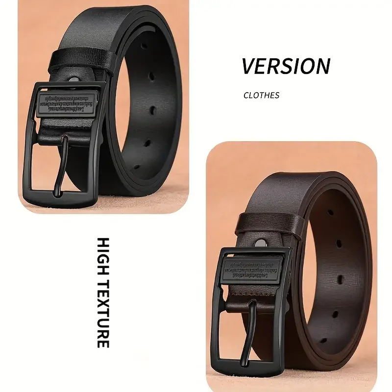 Neue Leder Rindsleder Herren Gürtel Mode Metall Legierung Pin Schnalle Erwachsene Luxus Marke Jeans Business Casual Taille Männlich Strap Marke_voghion.com