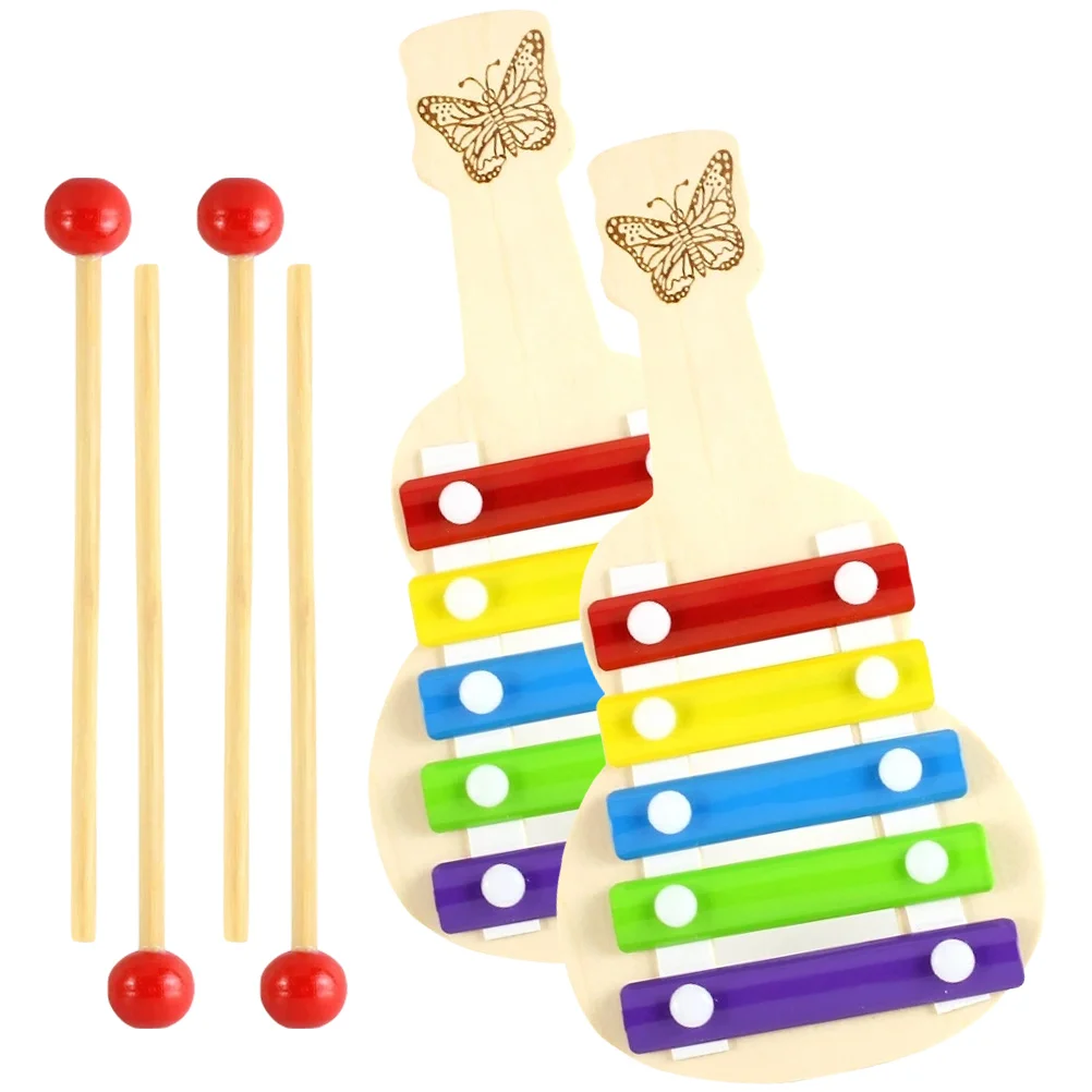

2 Sets Children Early Education Toy The Gift Percussion Musical Toys 5 Notes Xylophone for Kids Ages 5-9 Metal Toddler