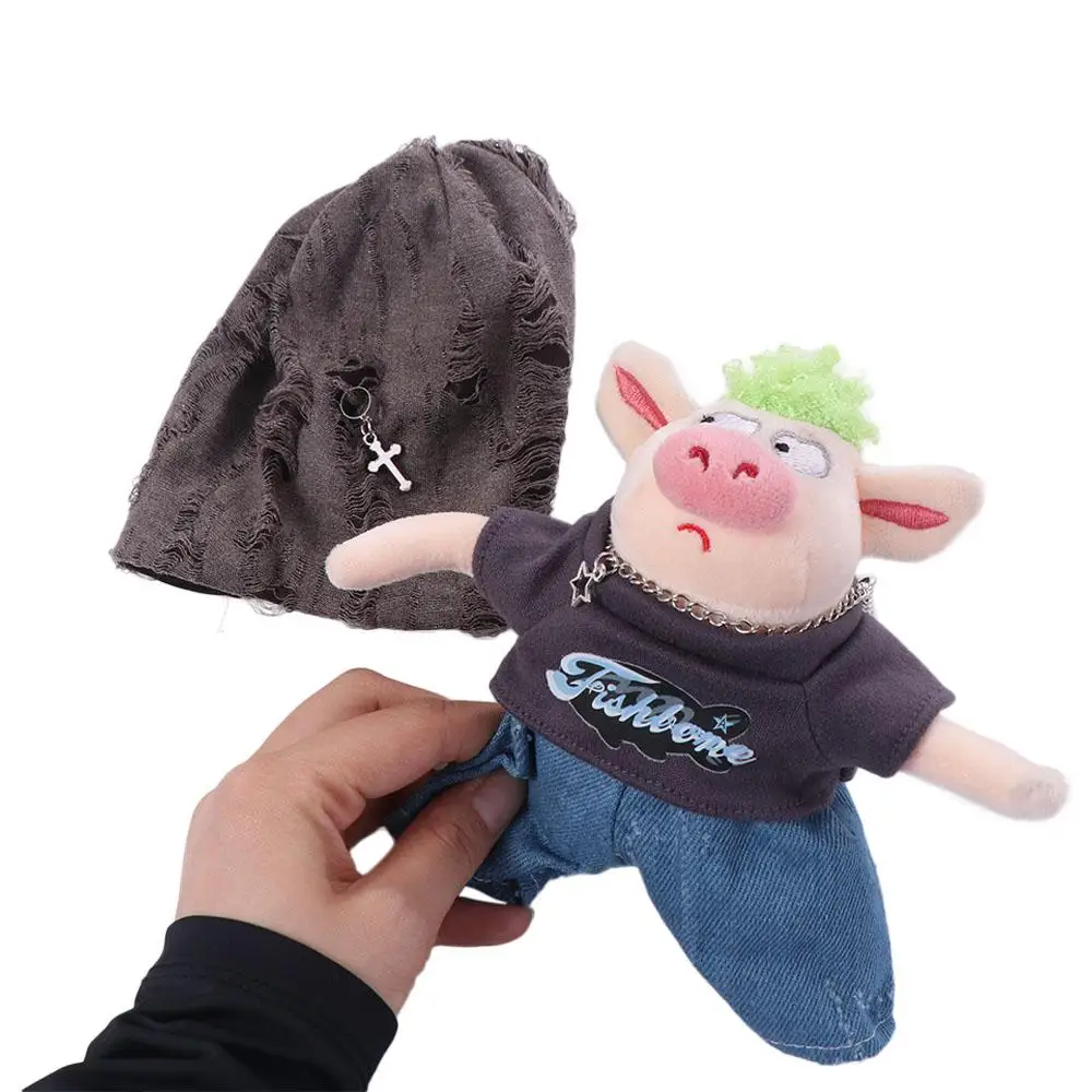 1 set Clothes Hat 20cm Cotton Clothes Pants Necklace Cotton 's Clothes Outfit Fashion Clothes Children's Gift