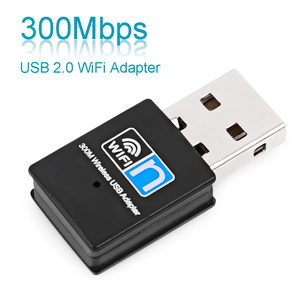 Scheda Di Rete Wireless 300Mbps Adattatore Wifi Usb Adattatore Wi-Fi 2.4G Scheda Lan Wifi Dongle Usb2.0 Wifi Per Laptop Windows 7 8 10 11