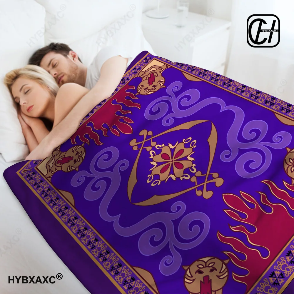 Soft Blanket for Winter Aladdin 1992 Magic Carpet Warm Bed Fleece Camping Custom Decorative Sofa Blanket Microfiber Bedding 6