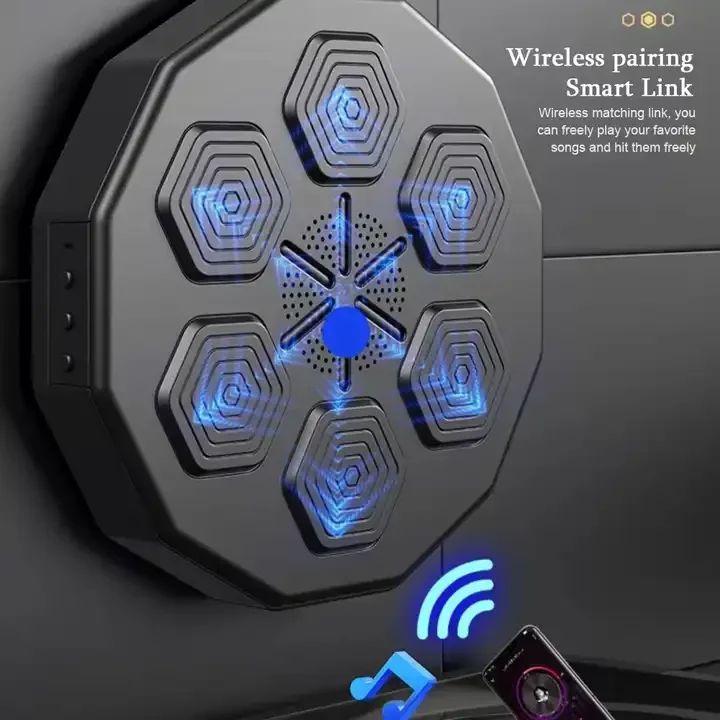 Music Boxing Machine Wall Mounted Smart Bluetooth Trainer Electronic Boxing Target Workout Punching Equipment Portable Equipment music boxing trainer