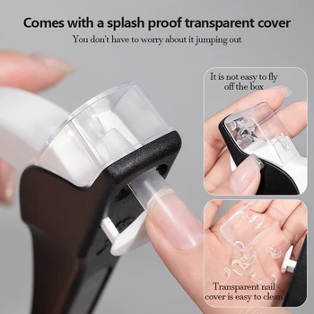 Ciseaux à faux ongles multifonctionnels anti-éclaboussures en forme de U, coupe-ongles professionnel, outils de manucure 1