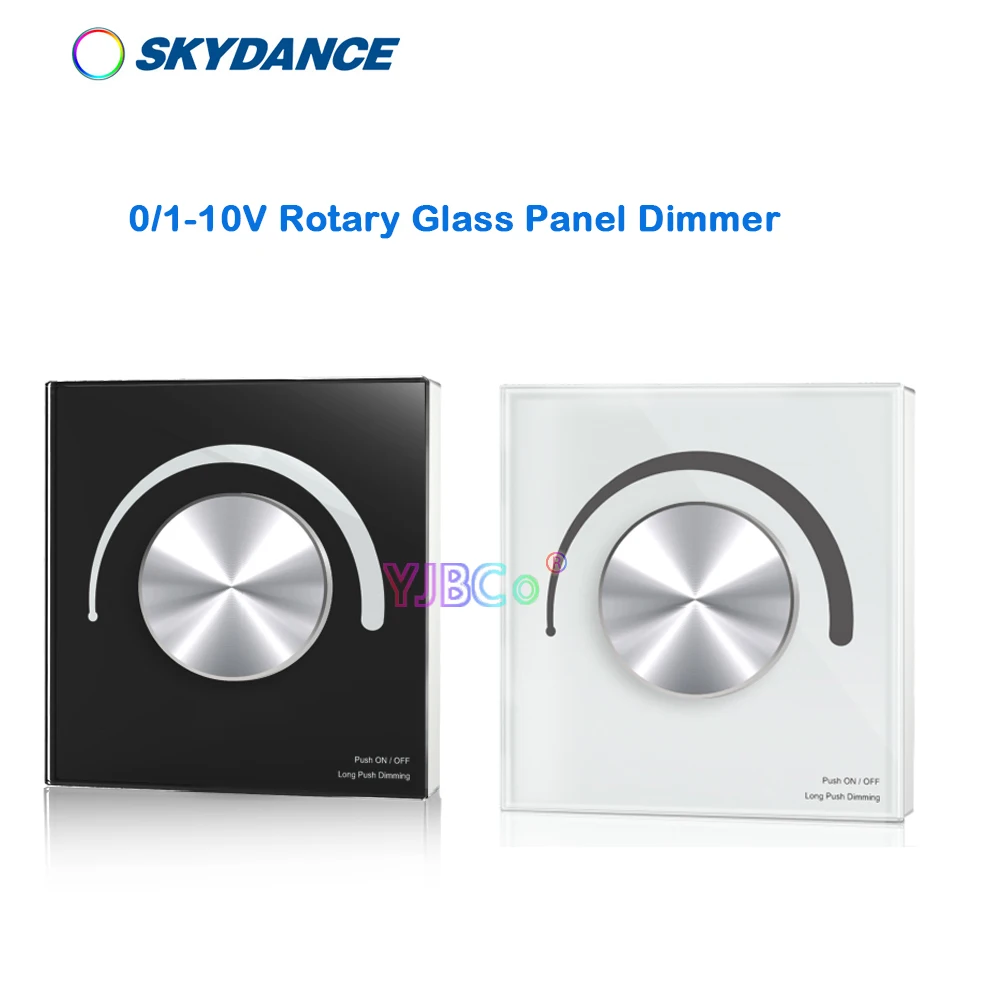 Skydance 0/1-10V single color LED strip controller Glass Rotary dimming touch panel 110V-220V 2.4G AC relay output dimmer switch pid rkc digital intelligent industrial temperature controller 220v relay rex c100 c400 c700 c900 thermostat ssr relay output