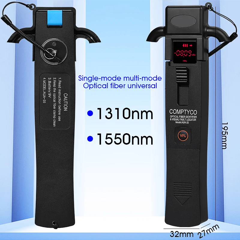 AUA-35 Metal Optical Fiber Identifier Fiber Optic Cable Testing Tool Live Fiber