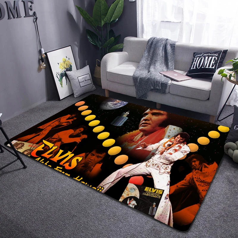 Christmas Elvis Presley rug Retro Square Rug Living Room Decor Mancave
