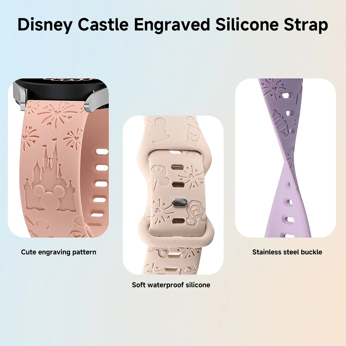 Wearlizer Castle Floral Engraved Silicone Sport Strap – Cute & Fancy Design