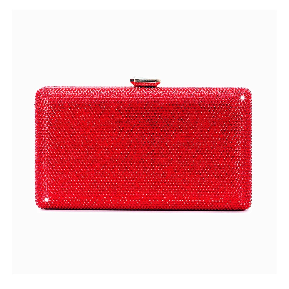 Pochette Donna Rettangolare A Forma Di Lettera Busta In Pu Fucsia Satinato Glitter Catena Linea Basic Made In Italy