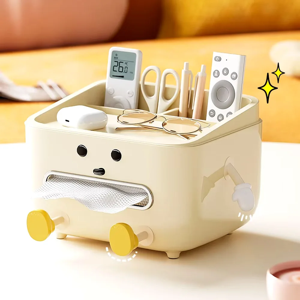 UFORU Paper towel box Household living room desktop bedroom bedside remote control multi-function table storage paper box 3