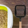 1Pcs Cat Litter Scooper Heavy-Duty Rustproof Aluminum Alloy Wooden Handle Tight Mesh Design Efficient Pet Waste Remover Comfort 6