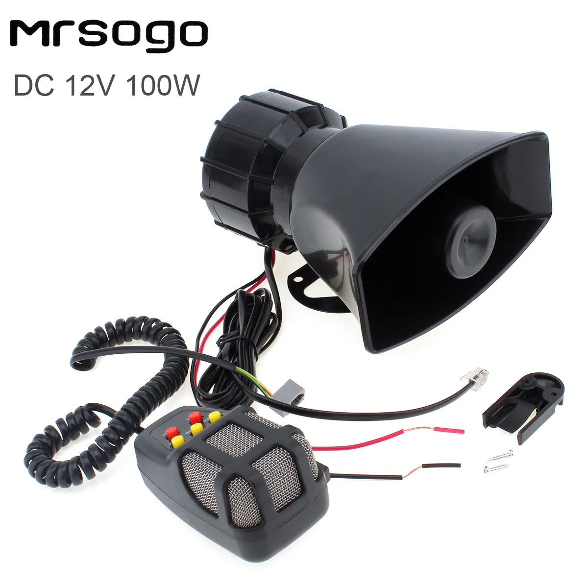 100W 12V 5 Sounds Car Truck Speaker Super Loud Siren Horn 105dB with