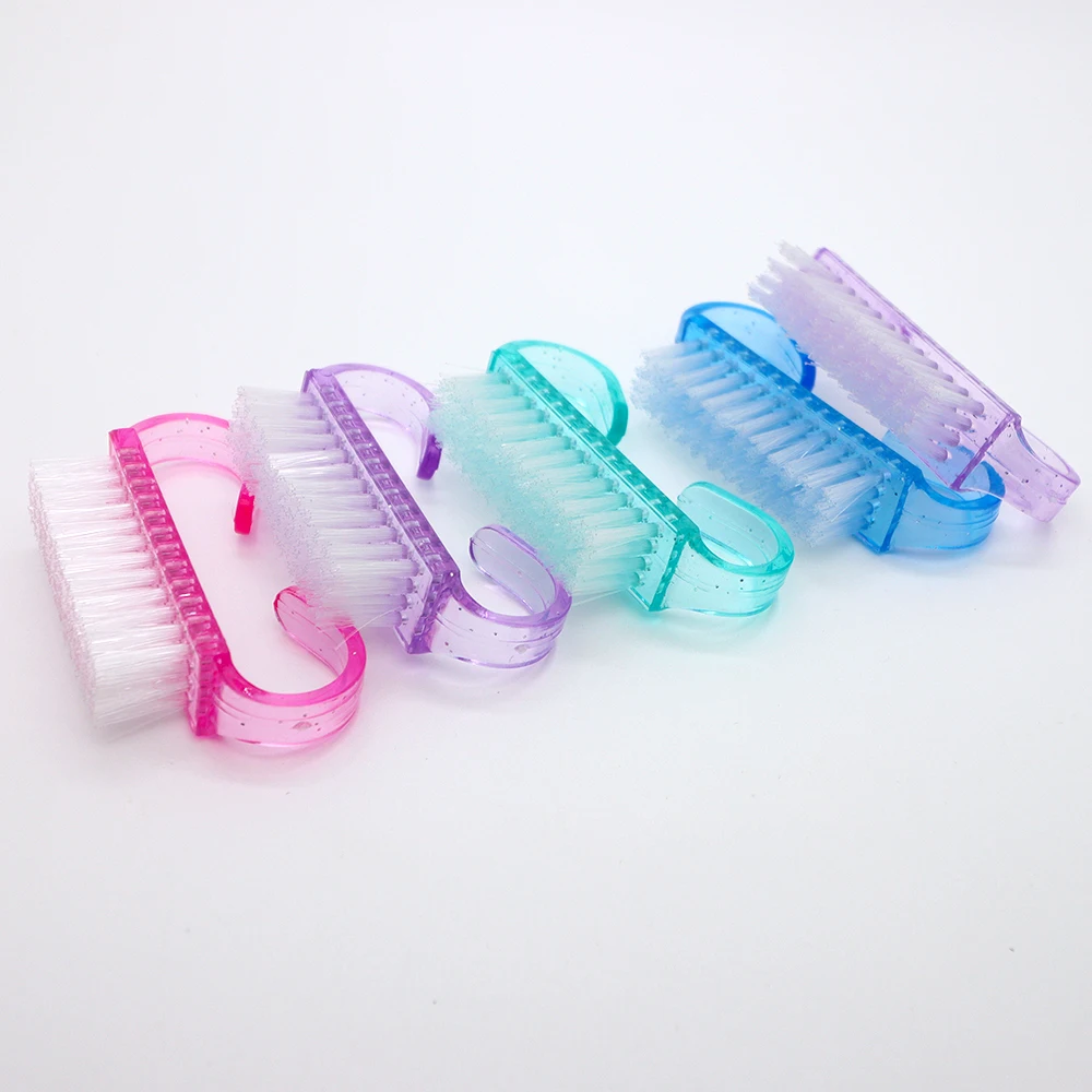 Cleaning Nail Brushes Tools Colorful Plastic Dust Cleaner Art Manicure Pedicure Powder Soft Remover Brush 50Pcs/Lot