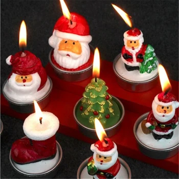 Christmas Home Decoration Hotel Restaurant Scene Layout Atmosphere The Elderly Can Light Christmas Candles Dinner Candles