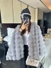 White Fur Coat for Women 2023 Autumn and Winter New Style Short Imitation Fur Plush Collarless Top Short Top Warm and Trend 6