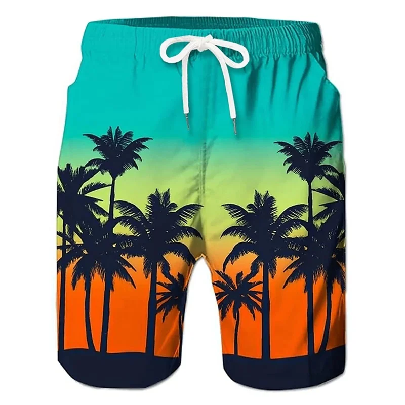 Summer Hawaii New 3D Fruits Print Beach Shorts Palm Trees Graphic Swimming Trunks For Men Fashion Cool Board Shorts Pants Homber 6