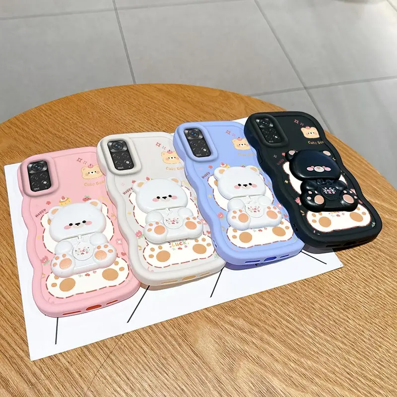 Naughty Cat Wavy Silicone Phone Case Cover
