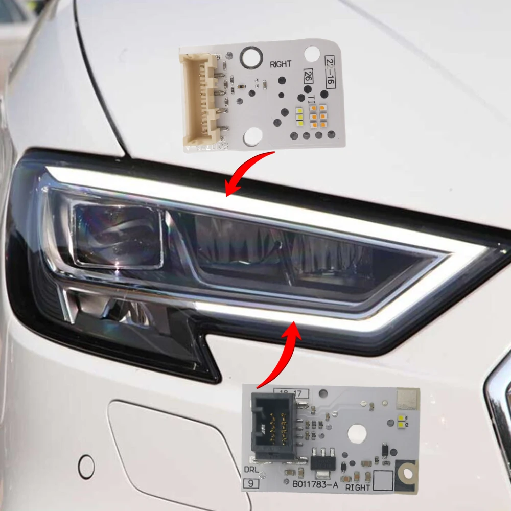 Светодиодные фары DRL Белая панель B011783 - A B011782 - A 8V099874A 8V0998473A для дневных ходовых огней Audi A3 S3