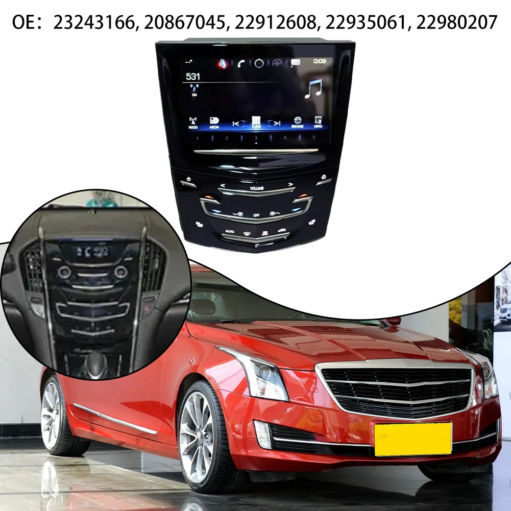 CUE System Touch Screen Display for Cadillac ATS CTS SRX XTS ELR 2013-2020 fit OEM 22935061 23243166 20867045 for Nav Radio with 2 Heated Seat and Cooled Seat Options