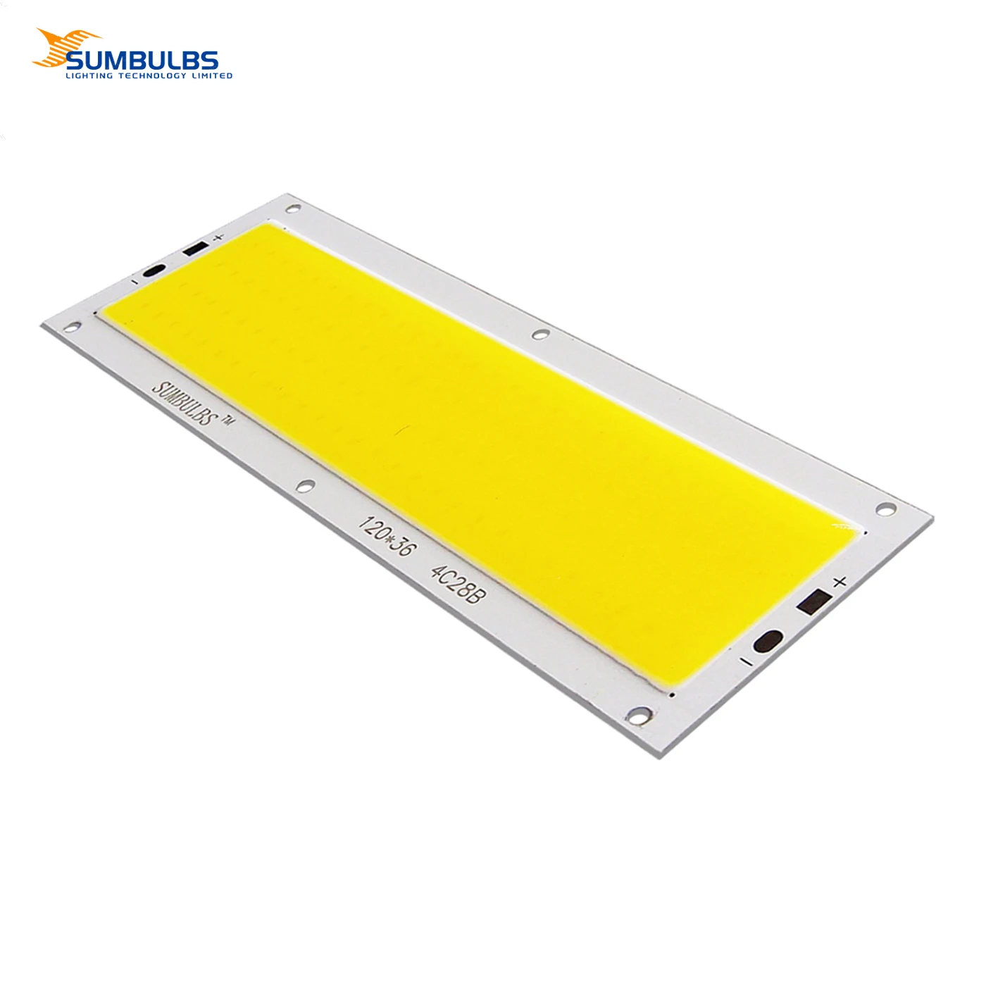 LED COB Chip Light Source Strip Bulb Panel 12V 12W 120x36mm for DIY Car Lamp
