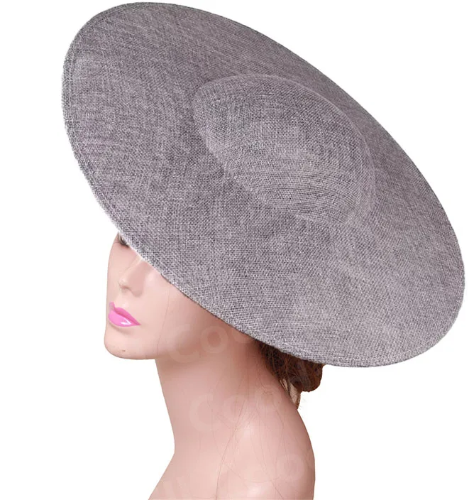 40CM Große Fascinator Basis DIY Haar Zubehör Hut Frauen Derby Hochzeit Kopfschmuck Damen Kirche Rennen Maillinery Kappe Liefert – Detail 31