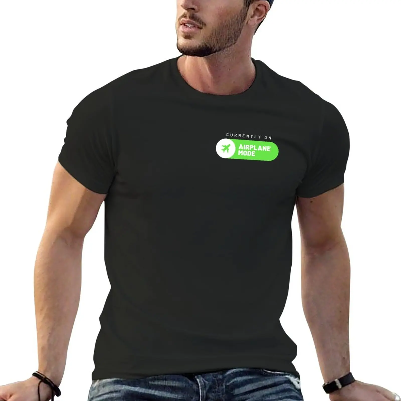 

Airplane Mode T-Shirt boys whites cute clothes oversizeds Short sleeve tee men clothes