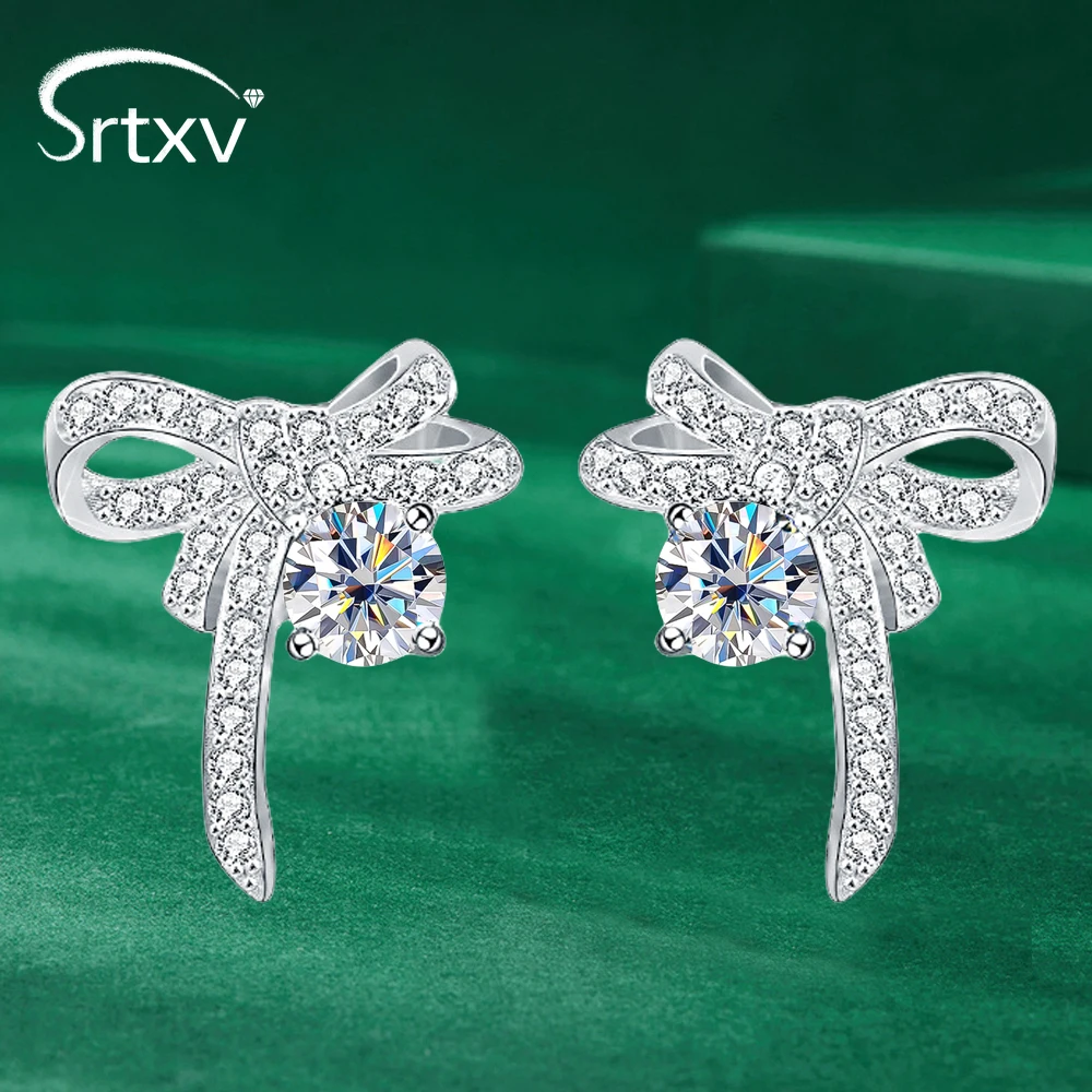 

Серьги-кольца женские из серебра 925 пробы, с лентой и бантом