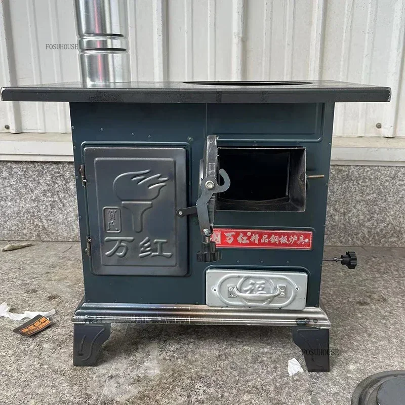 Outdoor Fire Pits Oven Home Indoor Firewood and Coal Dual-use Wood-burning Stove for Heating Thickened Rural Firewood Stove ZZ