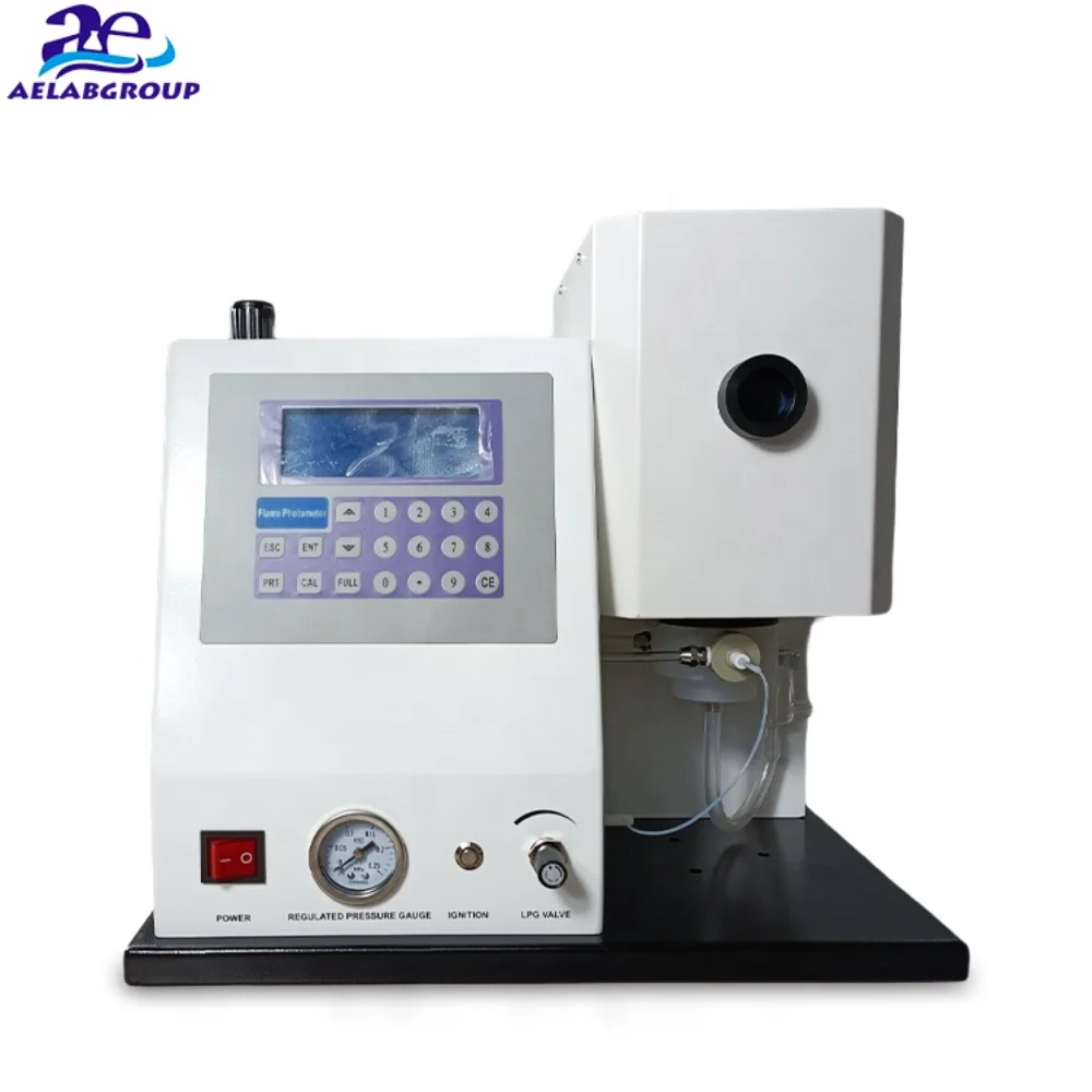 

AELAB Best-Seller Digital K Na Li Ca Ba 2 Elements Agricultural Fertilizer Flame Emission Spectrophotometer