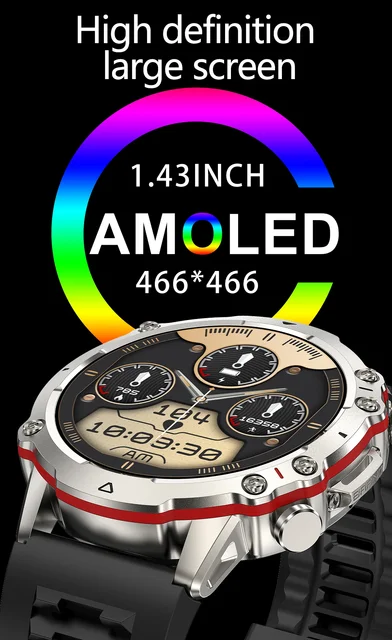 2023 NEW Falcon Ultra 2 Smart Watch AMOLED Always-on Display IP68 Waterproof Rugged Smartwatch Bluetooth Call Fitness Watches 3