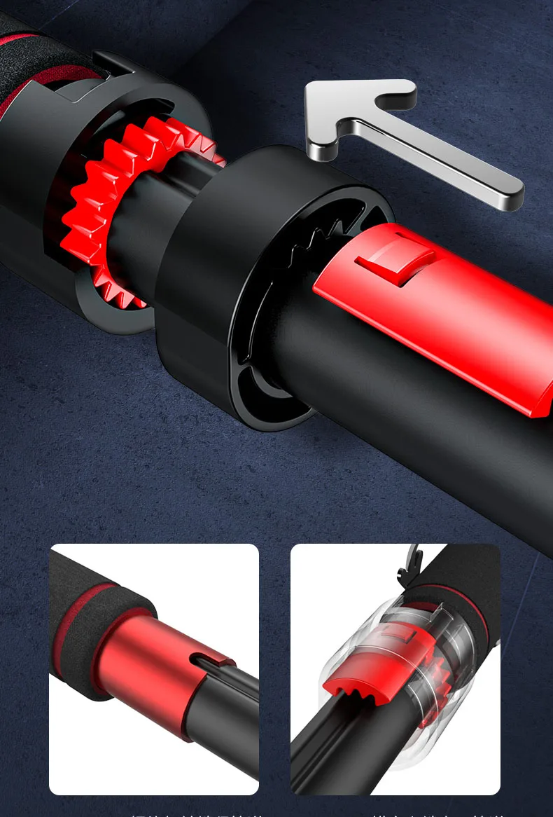 Optrekstang gemonteerd in huiselijke omgeving