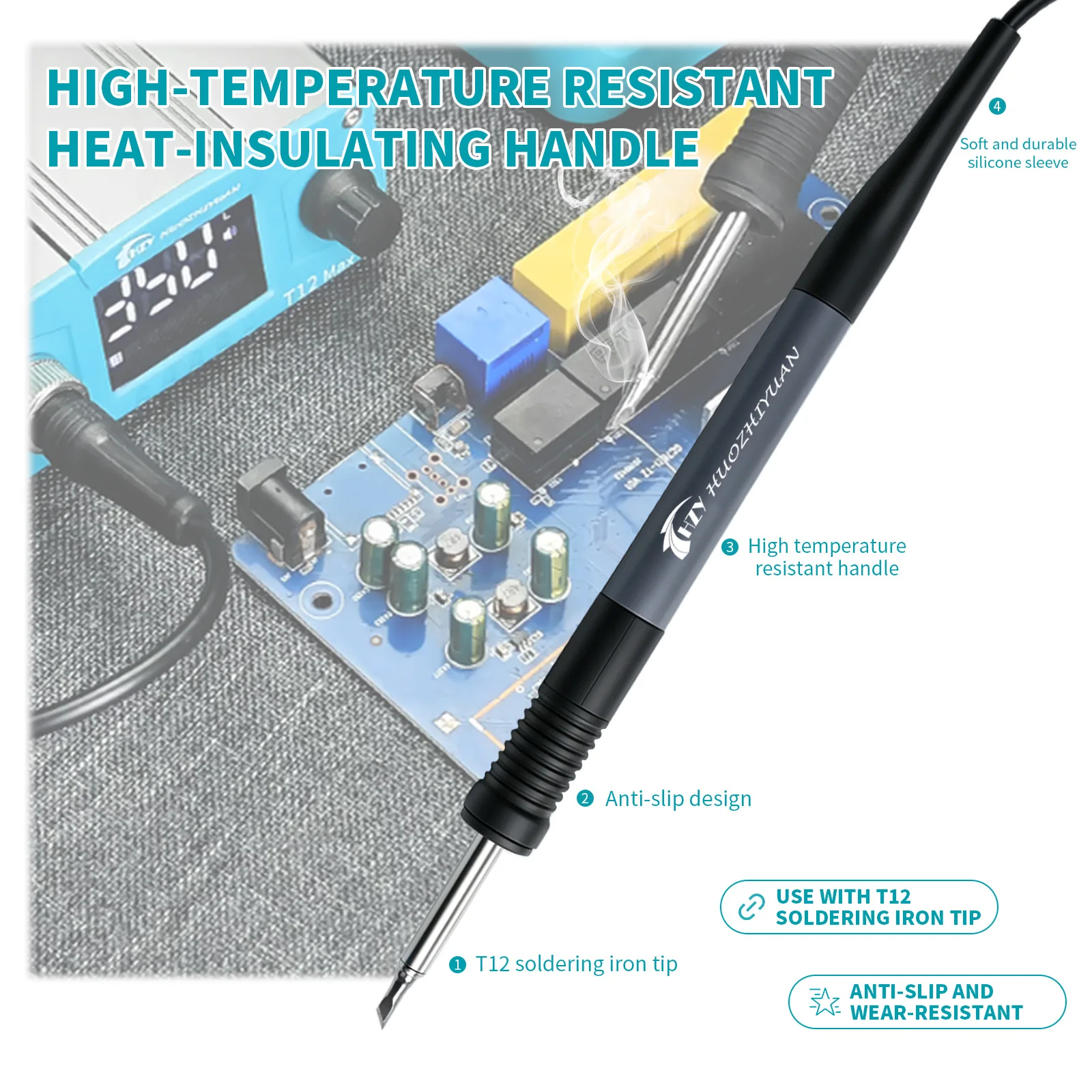 HZY T12 Max 75W 납땜 스테이션 T12 인텔리전트 LED 디지털 디스플레이 정전기 방지 온도 조절 납땜 인두 수리 용접기