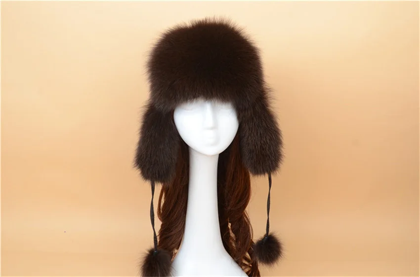 russo natural real raposa pele chapéu venda