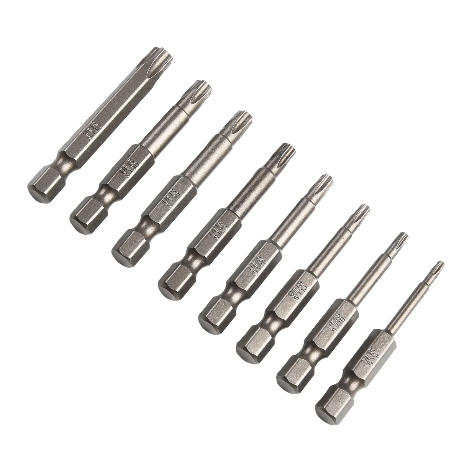 

8Pcs 50mm Screwdriver 1/4 Hex Shank Magnetic Batch Head Five-Point Torx Screwdriver Bits Set T8-T40 Electric Tool Accessories