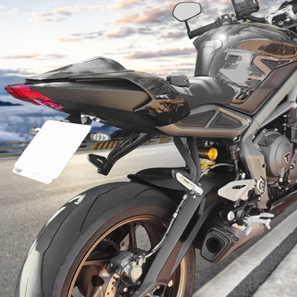 Kit D’élimination De Garde-boue Arrière + Support De Plaque Pour Triumph Street Triple 675/R (2013-2018)
