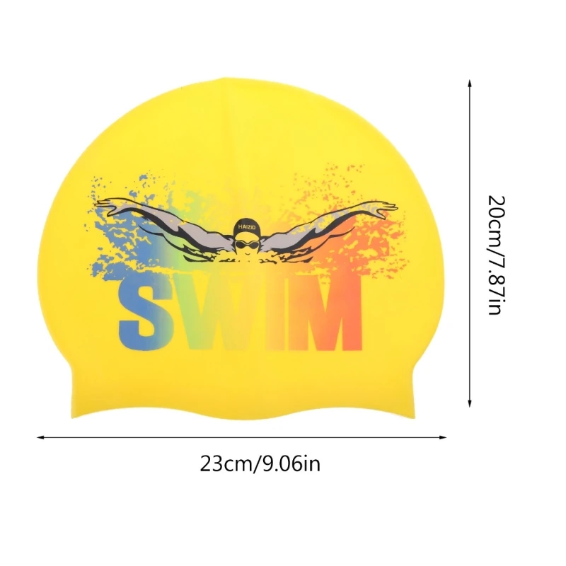 Women Men Waterproof Flexible Silicone 3D Pool Hat Hair for Protection Swim Pool Swimming Cap for Head Cover for Adults Dropship 6
