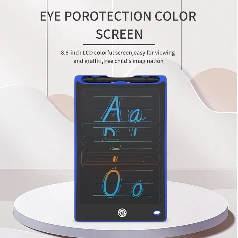 LCD Writing Tablet 8.8 Inch Kids Drawing Learning Games Portable Color Electronic Graphic Board Birthday Gift For Child