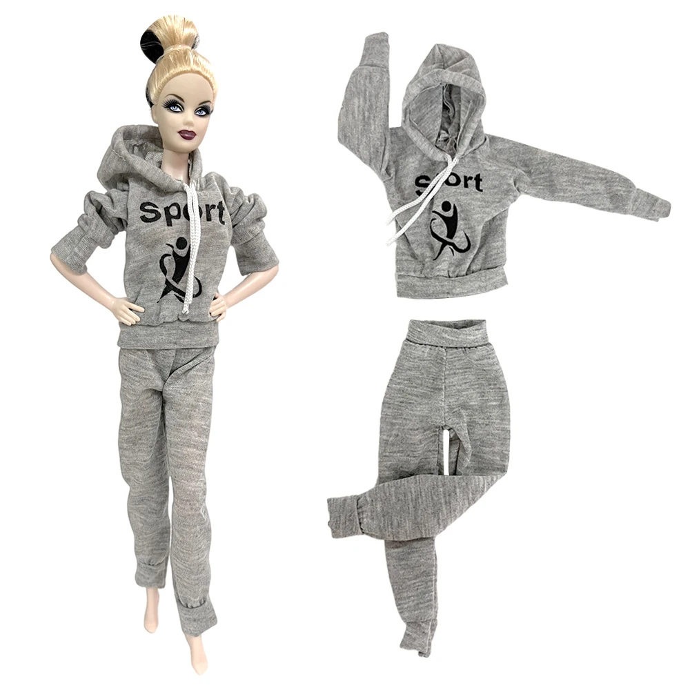 NK Official 1 Set Grey Running Outfit Sports Wear Yoga Gym Suit Fashion Clothes for Barbie Doll Dollhouse Accessories DIY Toys hard pen copybook tian yingzhang regular script tutorial technique official script running script hard pen calligraphy copybooks