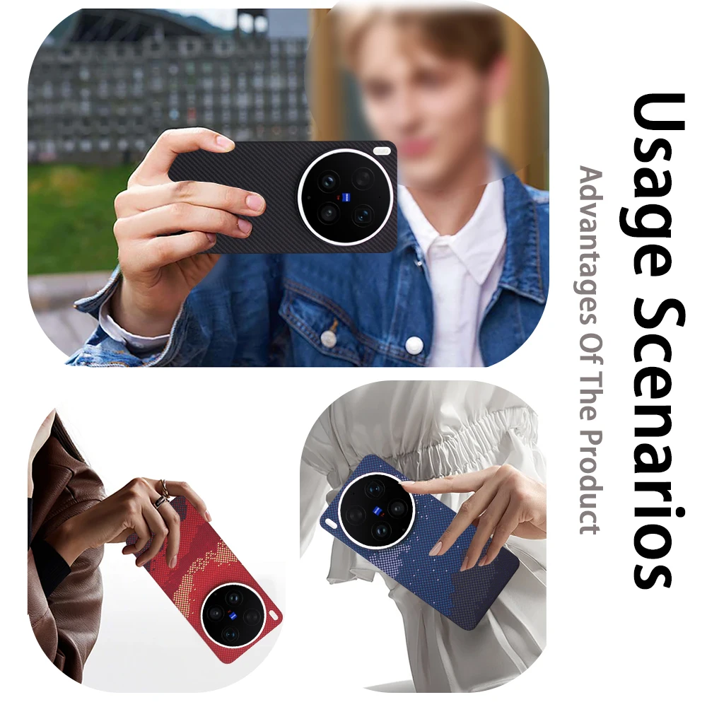 Sleek Magnetic Aramid Fiber Protective Case - Lightweight & Durable Carbon Fiber