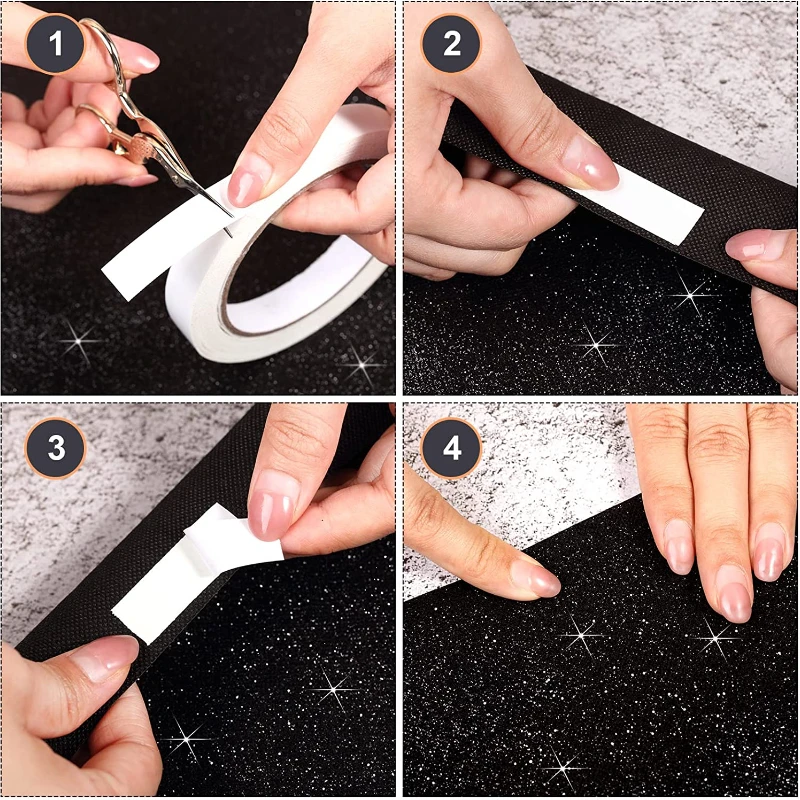 Personalized Shiny Black Party Carpet Suitable for Weddings Christmas Singles Parties Holidays and Outdoor Decoration