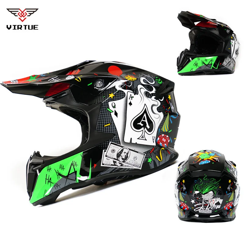 

for man women off-road New full Face Motorcycle Helmet DOT Approved For Adults Motorbike Helm Motocross Helmets Chopper Biker