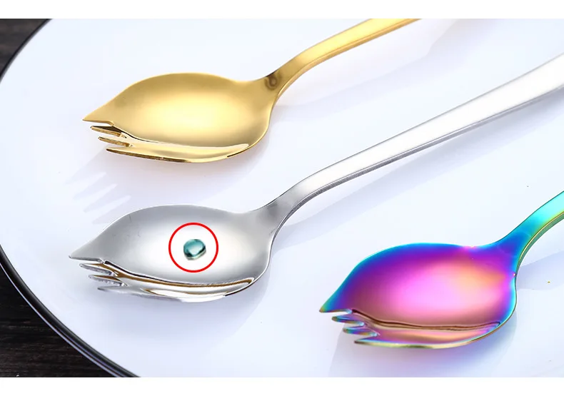 304 Stainless Steel Salad Cutlery Set Fork Spoon Gift Fruit Soup Western Food Children's