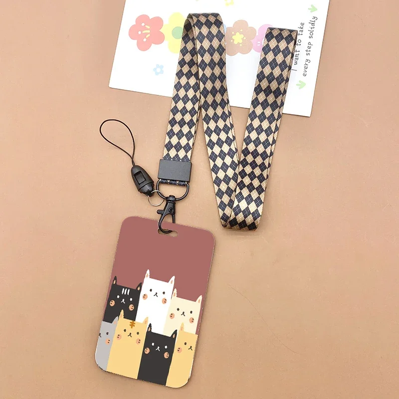 Versatile Animal Print Lanyard with ID Badge Holder & Charm