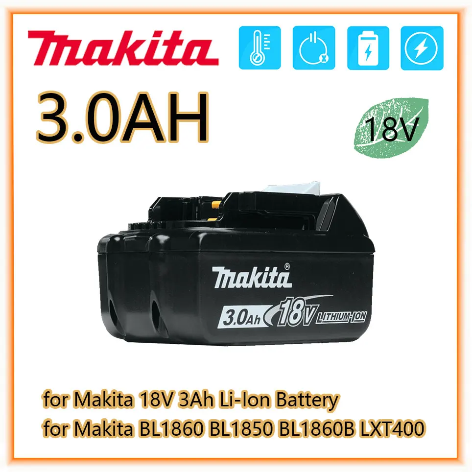 

Makita Original 18V 3.0AH 5.0AH 6.0AH Rechargeable Power Tools Battery with LED Li-ion Replacement LXT BL1860B BL1860 BL1850