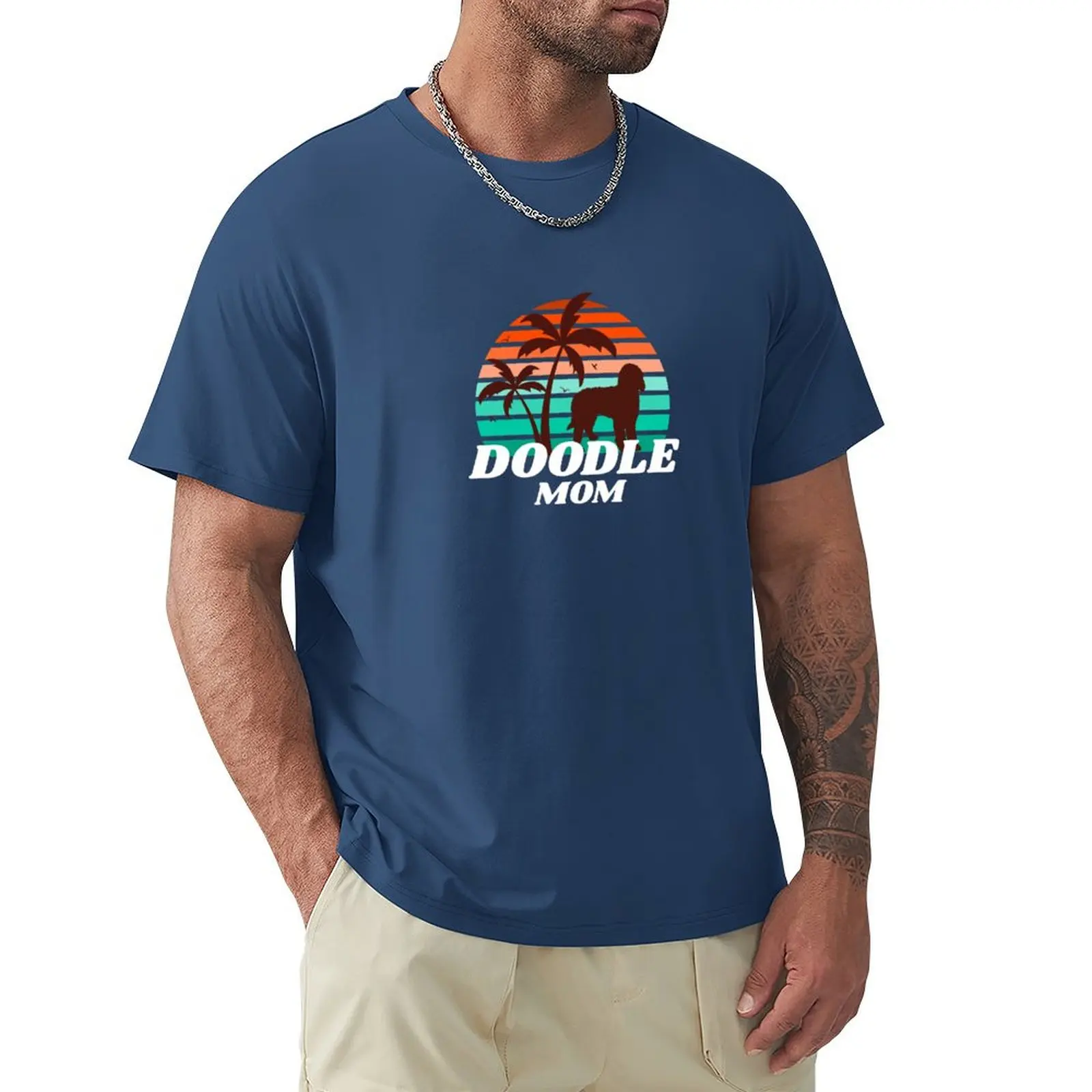 

Retro Vintage 80s Summer Beach Goldendoodle Mom Gift T-Shirt summer tops plus size tops hippie clothes oversized t shirt men