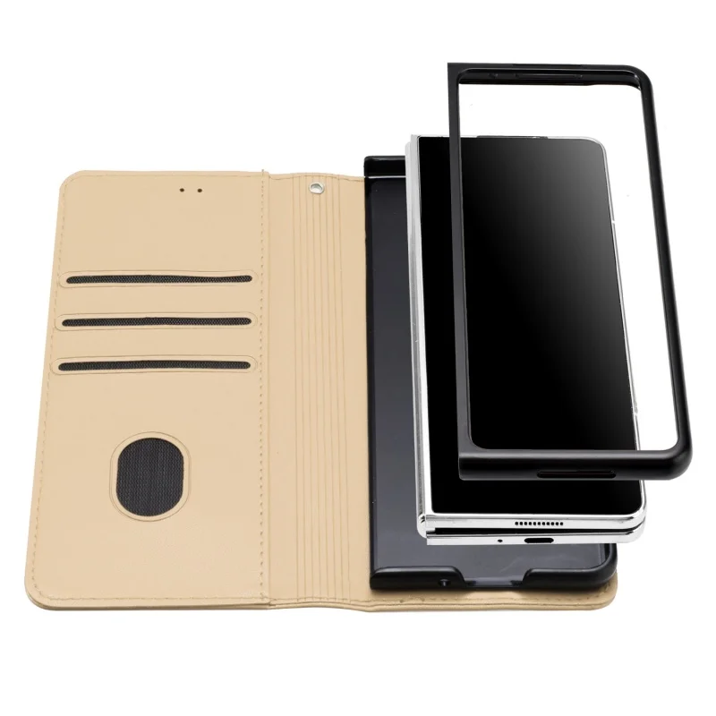 Luxury Magnetic Leather Wallet Card Phone Case for Samsung Galaxy Z Fold 6 5 4 3 Fold6 Fold5 Flip Purse Holder Cover Back Bag | Gaffar India