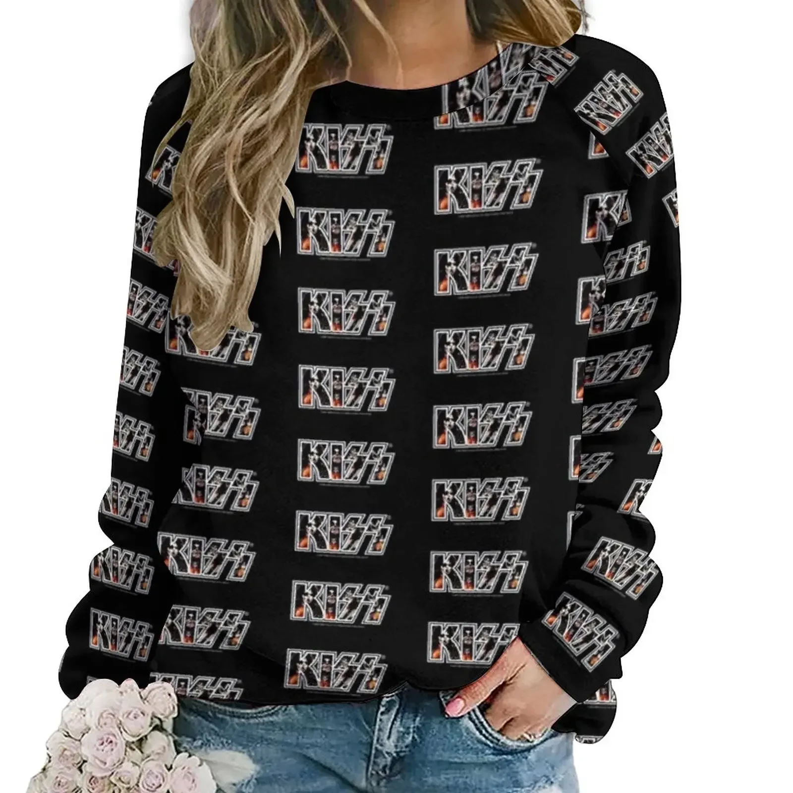 

Kiss Band Photo Hoodies Women Fan Art Hip Hop Casual Hoodie Autumn Long Sleeve Cute Graphic Clothing Big Size 2XL 3XL