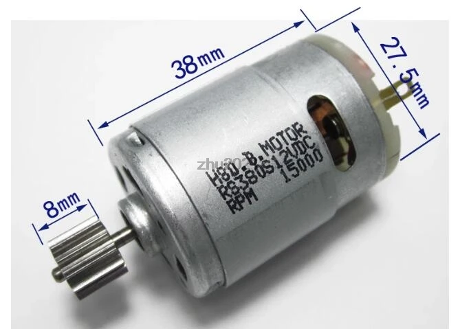 

RS380 12V 12 Teeth DC Motor for Kids Electric Cars Toys - Powerful Motor for Electric Motorcycles and Mini Cars